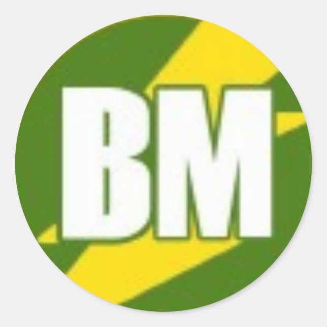 Best Man (BM) Classic Round Sticker (Front)
