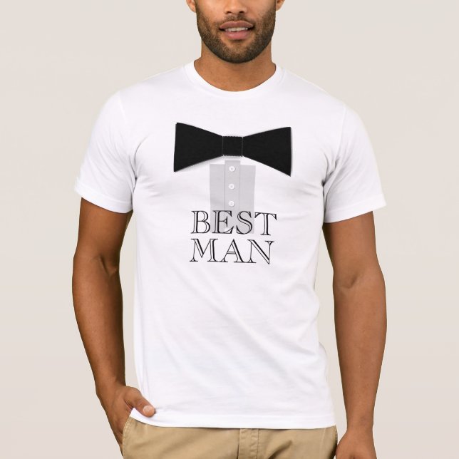 Best Man Bow Tie T-Shirt (Front)