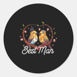 Best Man Bridesman Groomsmen Best Guy Groomsman  Classic Round Sticker