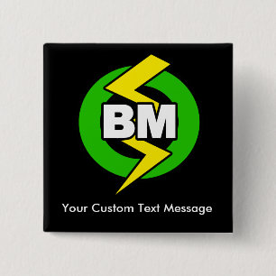Best Man Button, Custom Text 15 Cm Square Badge