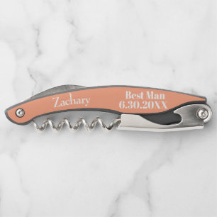 Best Man Cantaloupe Wedding Corkscrews