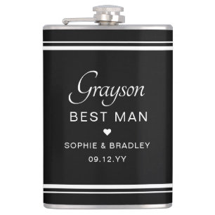 Best Man Custom Personalised Wedding Party  Hip Flask