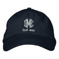 Best Man Custom Wedding Monogram Baseball Cap