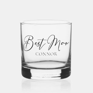 Best Man Customisable Modern Bachelor Party Whiskey Glass