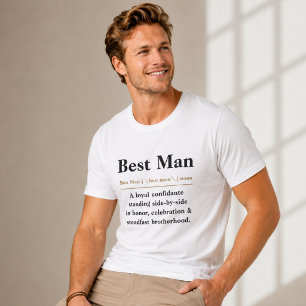 Best Man Dictionary Definition Wedding Party Tri-Blend Shirt