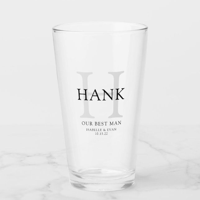 Best Man Drinking Glass (Front)