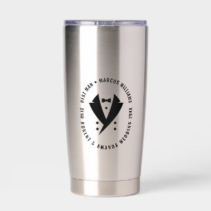 Best Man Elegant Tuxedo Wedding Insulated Tumbler