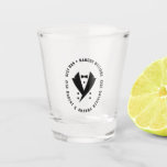 Best Man Elegant Tuxedo Wedding Shot Glass<br><div class="desc">Customise this elegant design for the Best Man with a sleek black tuxedo and personalised text for the best man's name and the wedding couple's names with the date.</div>