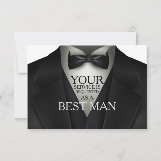 Best Man Elegant Wedding Party Request Invitation (Front)