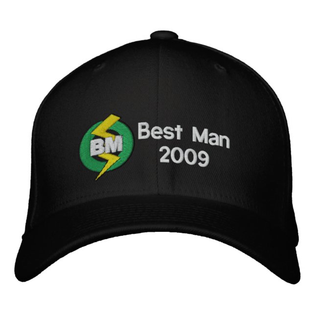 Best Man Embroidered Hat, Customisable Embroidered Hat (Front)