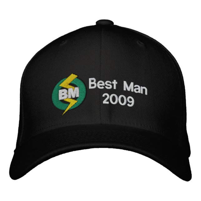 Best Man Embroidered Hat, Customisable Hat (Front)