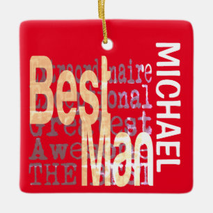 Best Man Extraordinaire CUSTOM Ceramic Ornament