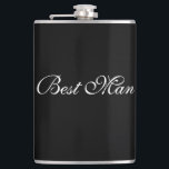 Best Man Flask<br><div class="desc">Flask for the best man is shown in black and white. 
Customise this item and add a name or buy as is.</div>