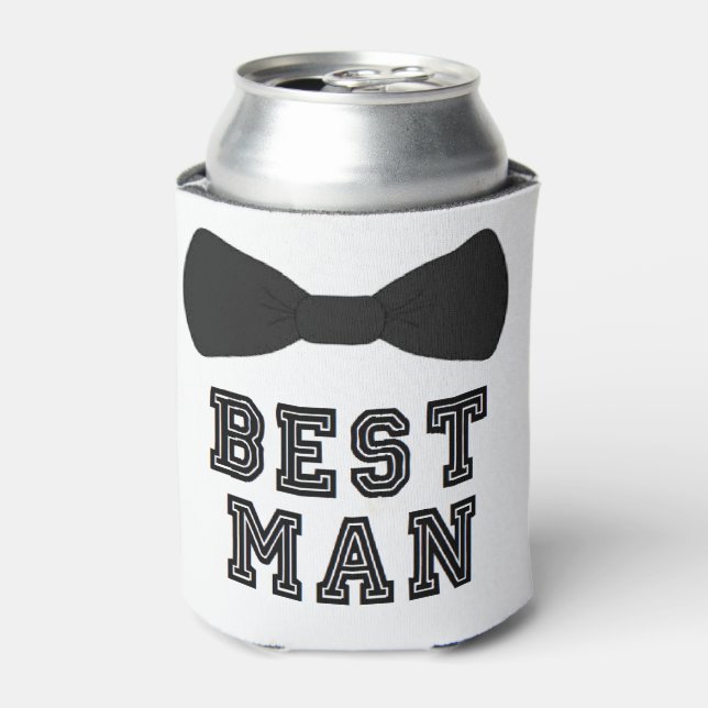 Best Man for him wedding can cooler (Can Front)