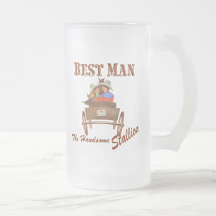 Best Man Gift 16 oz Frosted Beer Mug