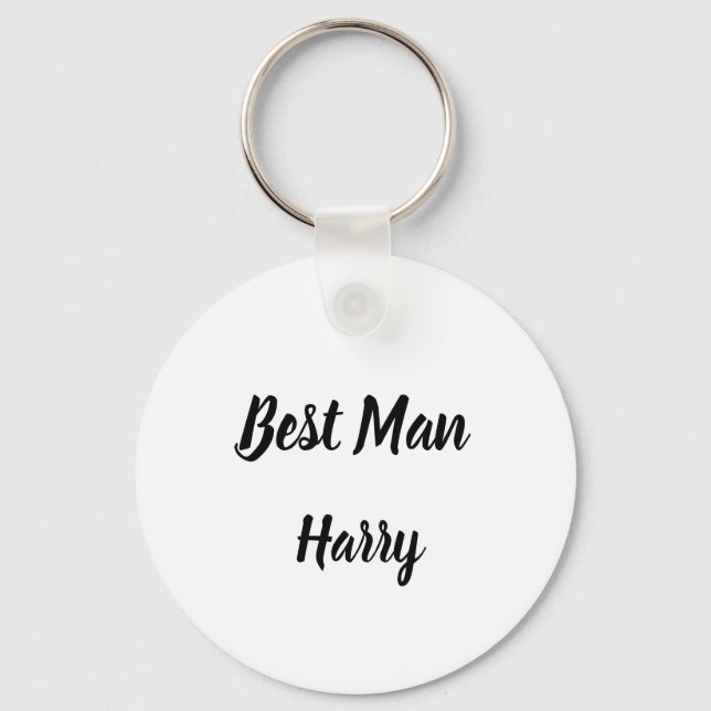 Best Man Gift Custom Name Gifts Wedding  Key Ring (Front)