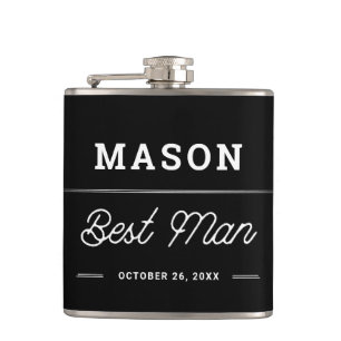 Best Man Gift Personalised Flask