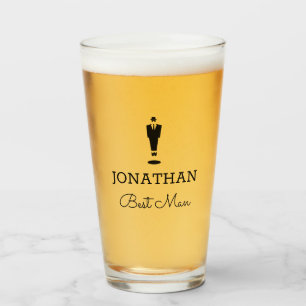Best Man Gift Wedding Party Custom Personalised   Glass