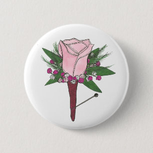 Best Man Groom Rose Wedding Boutonniere Button