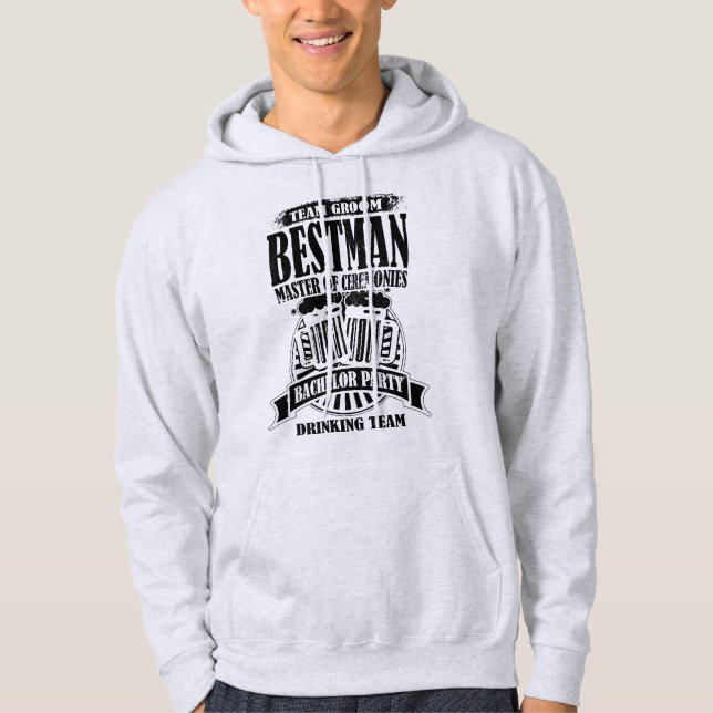 Best Man Master of Ceremonies Groom Bachelor Party Hoodie (Front)
