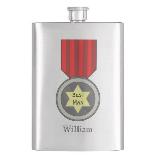 Best Man Medal Custom Flask
