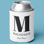 Best Man Monogram Name Can Cooler<br><div class="desc">Modern typography minimalist monogram name design which can be changed to personalise. Perfect for thanking your Best Man or Groomsman for all their help and support in making your wedding amazing.</div>