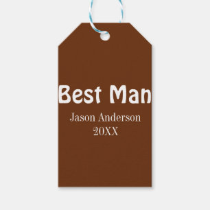 best man name year 20xx brown white groomsman wedd gift tags