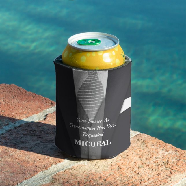 Best Man or Groomsman Invitation Can Cooler (In Situ Pool)