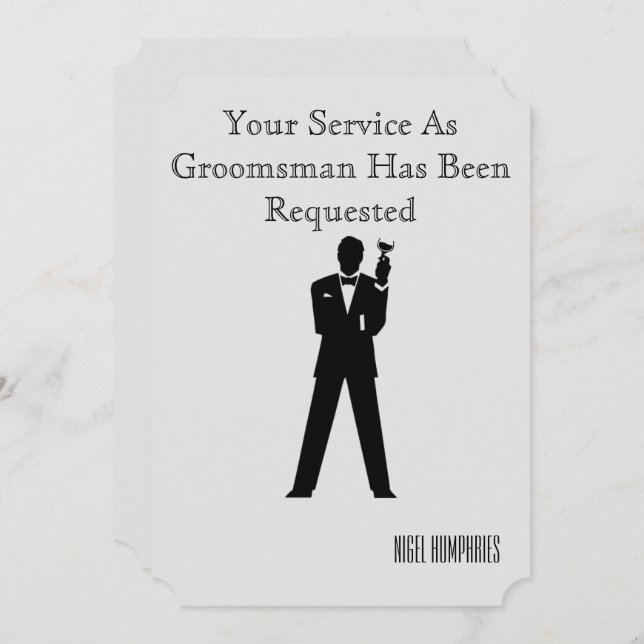Best Man or Groomsman Invite (Front/Back)