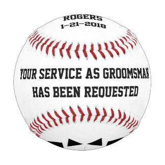 Best Man or Groomsman Invite Baseball