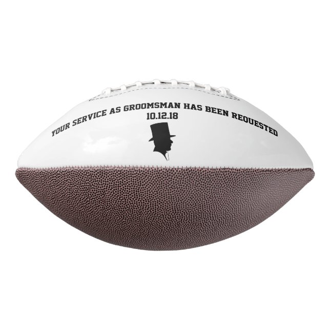 Best Man or Groomsman Invite Football American Football (Rotated 270)