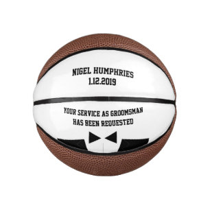 Best Man or Groomsman Invite Mini Basketball
