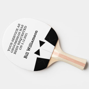 Best Man or Groomsman Ping Pong Paddle Invite