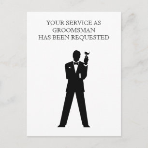 Best Man or Groomsman Postcard Invite
