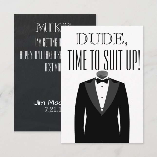 Best Man or Groomsman Proposal Invitation (Front/Back)