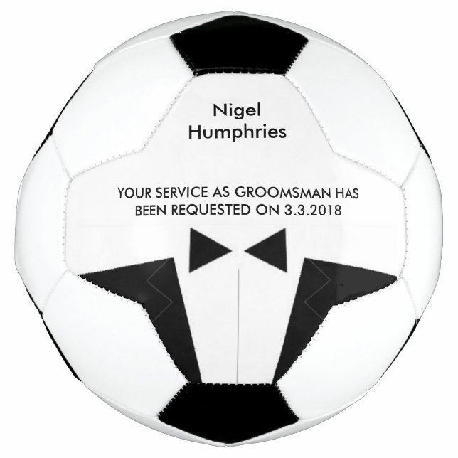 Best Man or Groomsman Soccer Ball Invite (Front)