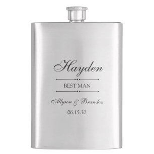 Best Man Personalised Hip Flask