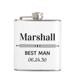 Best Man Personalised Hip Flask