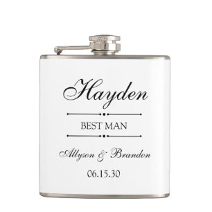 Best Man Personalised Hip Flask