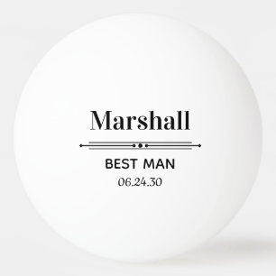 Best Man Personalised Ping Pong Ball