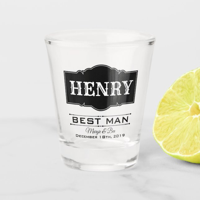 BEST MAN PERSONALIZED SHOT GLASS (Front)