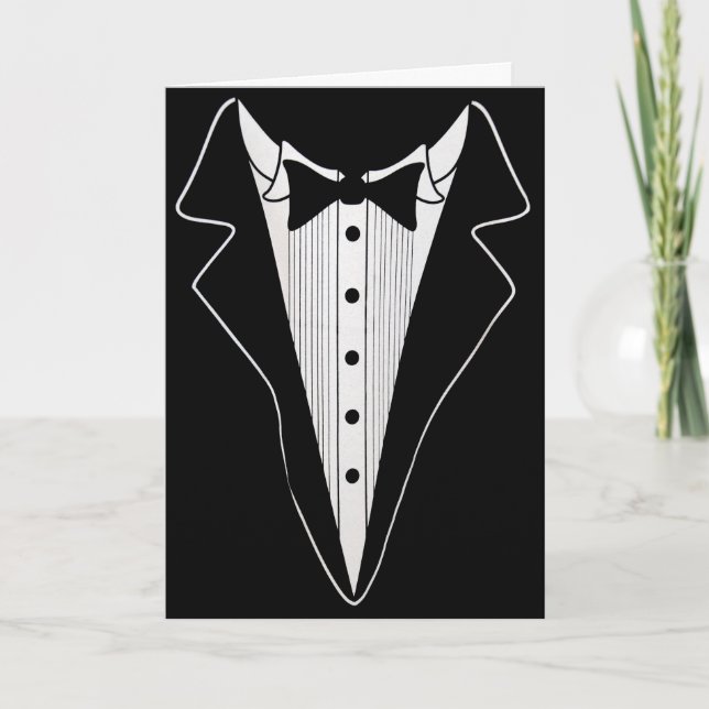 Best Man Request Tuxedo Card (Front)
