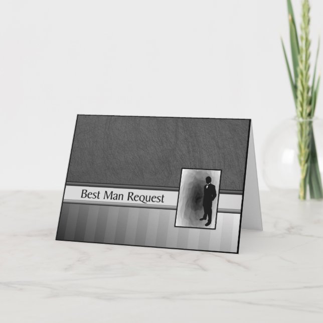 Best Man Request Wedding Invitation (Front)