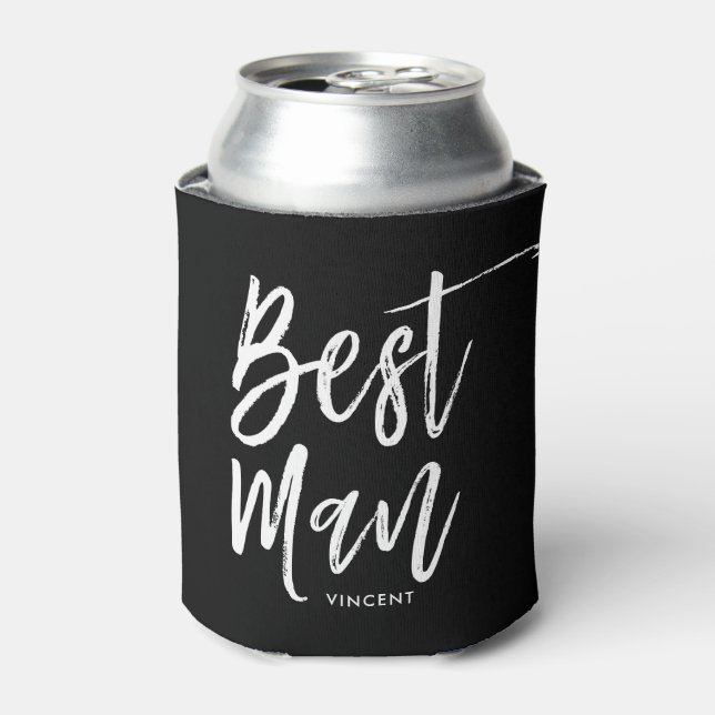 Best Man | Script Style Custom Wedding Can Cooler (Can Front)