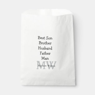 Best man son husband dad quotes add name text favour bags
