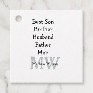 Best man son husband dad quotes add name text favour tags