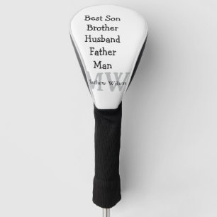 Best man son husband dad quotes add name text golf head cover