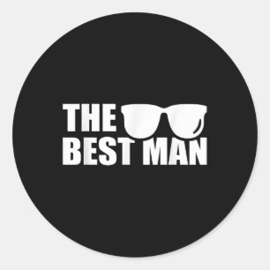 Best Man Stag Party Classic Round Sticker