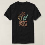 Best Man To Be Seashell Beach Wedding T-Shirt<br><div class="desc">Best man design has a seashell motif,  is part of the beach wedding collection and is available in more styles.</div>