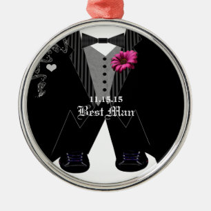Best Man Tuxedo Wedding Holiday Ornament